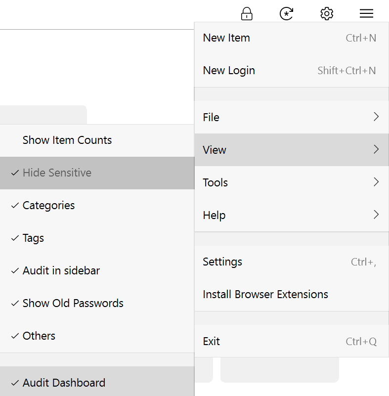 Customize Enpass sidebar